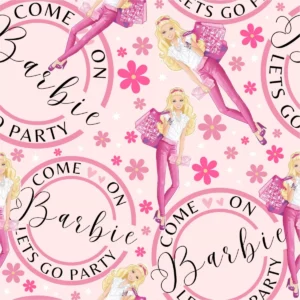 Papel De Parede Come On Barbie Let's Go Party - 1,50x0,50m