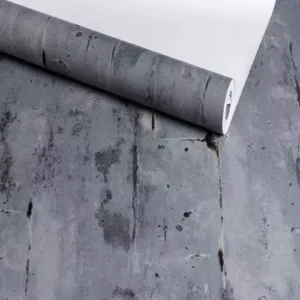 Papel De Parede Cor Grafite Vinilico Texturizado Rolo 10 Mts