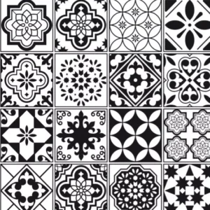 Papel De Parede Cozinha Azulejo Branco Preto Contact 2mx57cm