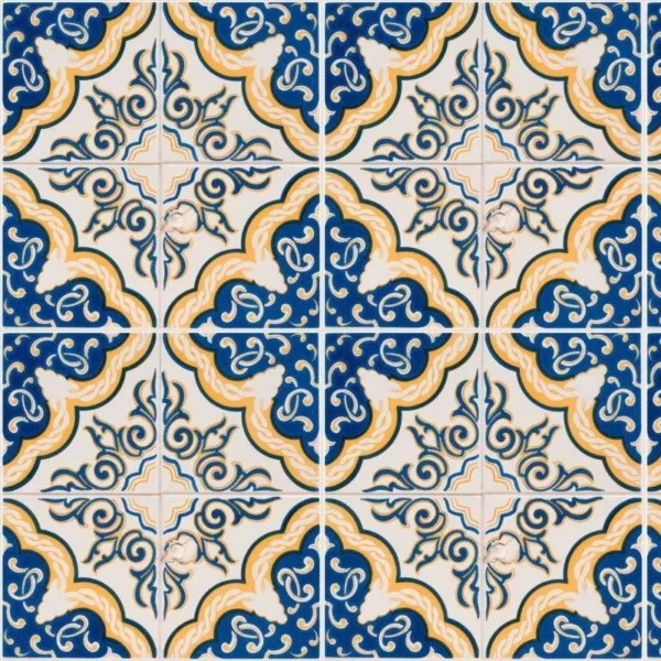 Papel De Parede Cozinha Azulejo Português Hidráulico Color