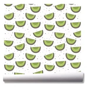 Papel De Parede Cozinha Fruta Kiwi Colorido Kit 03 Rolos A47