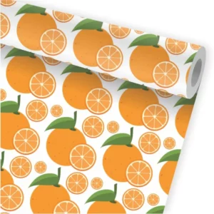 Papel De Parede Cozinha Frutas Laranja Kit 02 Rolos A179