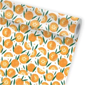 Papel De Parede Cozinha Laranja Frutas Suco Saudável A117