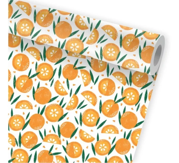 Papel De Parede Cozinha Laranja Frutas Suco Saudável A117