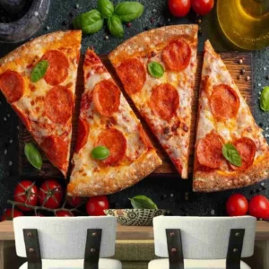 Papel De Parede Cozinha Pizza Pizzaria Massas Tomate Gg745