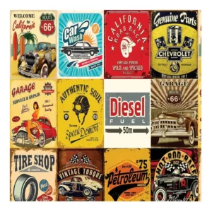 Papel De Parede Decoração Carros Antigos Vintage Retrô 3m