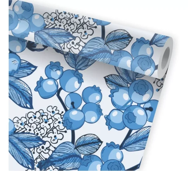 Papel De Parede Delicados Tropical Azul Kit 02 Rolos A471