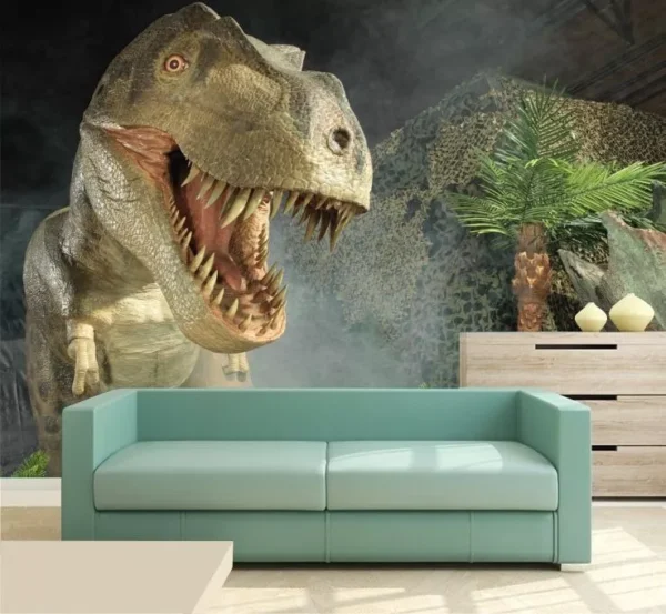 Papel De Parede Dinossauro 3d Infantil Adesivo Criança Gg509