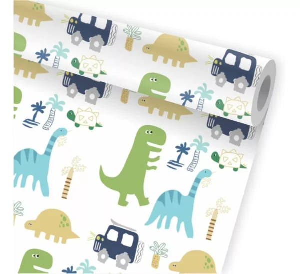 Papel De Parede Dinossauro Carro Infantil Jurassic A42