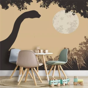 Papel De Parede Dinossauro Dino Lua Infantil Painel Gg923