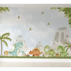 Papel De Parede Dinossauro Infantil Pp274 M²