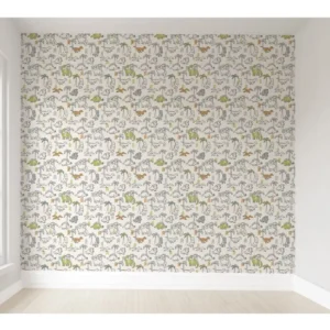 Papel De Parede Dinossauro Infantil Quarto Bebê Pp216 M²