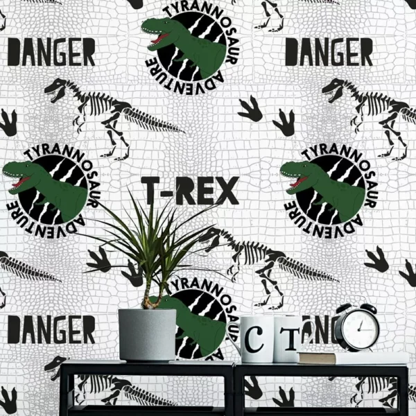 Papel De Parede Dinossauro Quarto Menino Criança Rolo 3 Mts