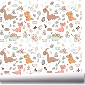 Papel De Parede Dinossauro Rex Animais Dino Kit 03 Rolos A20