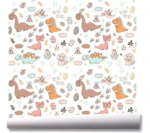 Papel De Parede Dinossauro Rex Animais Dino Kit 03 Rolos A20