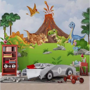 Papel De Parede Dinossauros Baby Infantil Menino M²