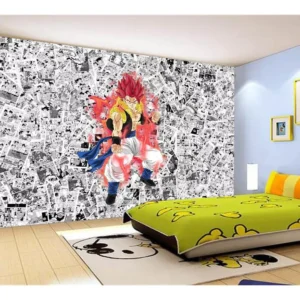 Papel De Parede Dragon Ball Goku Gegeta Anime 7,5m² Dbz620