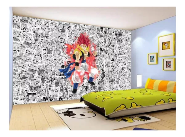 Papel De Parede Dragon Ball Goku Gegeta Anime 7,5m² Dbz620