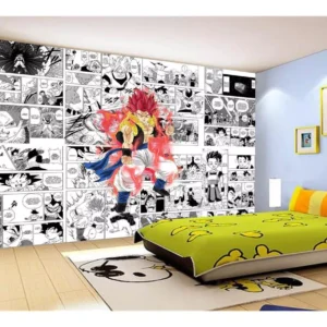 Papel De Parede Dragon Ball Goku Gegeta Anime 7,5m² Dbz734