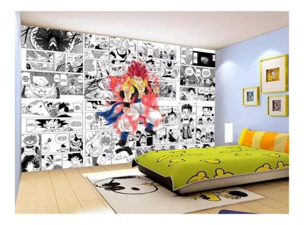 Papel De Parede Dragon Ball Goku Gegeta Anime 7,5m² Dbz734