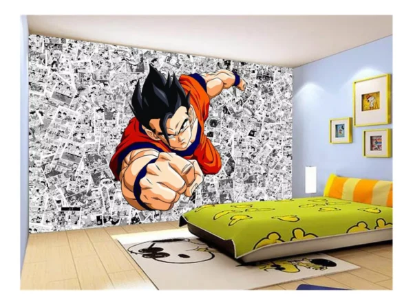 Papel De Parede Dragon Ball Goku Gohan Anime 7,5m² Dbz601