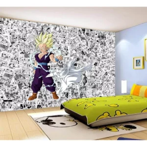 Papel De Parede Dragon Ball Goku Gohan Anime 7,5m² Dbz604