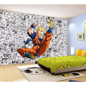 Papel De Parede Dragon Ball Goku Gohan Anime 7,5m² Dbz606