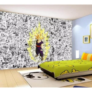 Papel De Parede Dragon Ball Goku Gohan Anime 7,5m² Dbz607