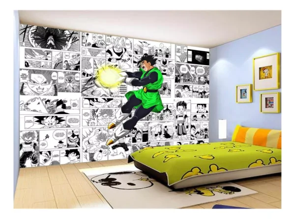 Papel De Parede Dragon Ball Goku Gohan Anime 7,5m² Dbz716