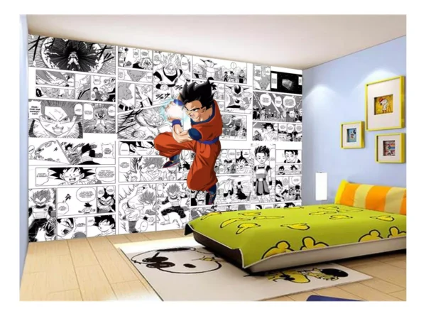 Papel De Parede Dragon Ball Goku Gohan Anime 7,5m² Dbz717