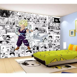 Papel De Parede Dragon Ball Goku Gohan Anime 7,5m² Dbz718