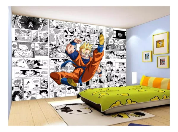 Papel De Parede Dragon Ball Goku Gohan Anime 7,5m² Dbz720