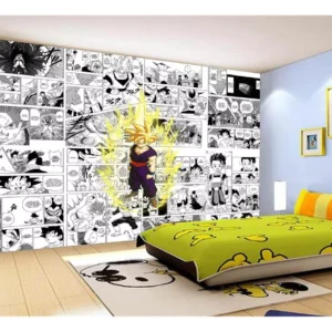 Papel De Parede Dragon Ball Goku Gohan Anime 7,5m² Dbz721