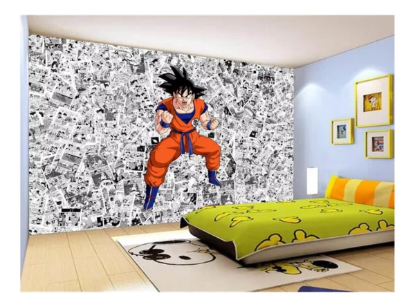 Papel De Parede Dragon Ball Goku Página Manga 7,5m² Dbz512