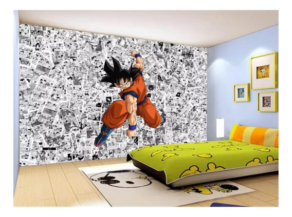 Papel De Parede Dragon Ball Goku Página Manga 7,5m² Dbz513