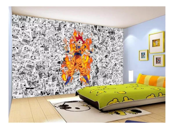 Papel De Parede Dragon Ball Goku Página Manga 7,5m² Dbz515