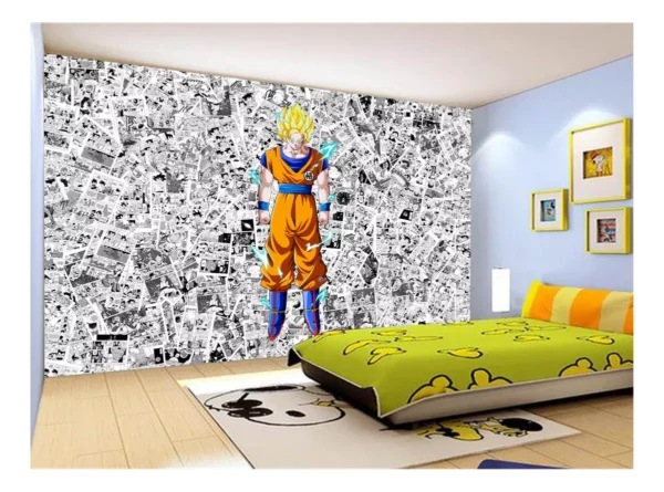 Papel De Parede Dragon Ball Goku Página Manga 7,5m² Dbz516