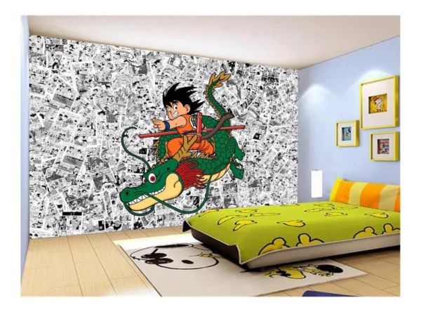 Papel De Parede Dragon Ball Goku Página Manga 7,5m² Dbz519