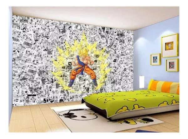 Papel De Parede Dragon Ball Goku Página Manga 7,5m² Dbz520