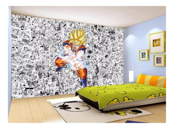 Papel De Parede Dragon Ball Goku Página Manga 7,5m² Dbz521