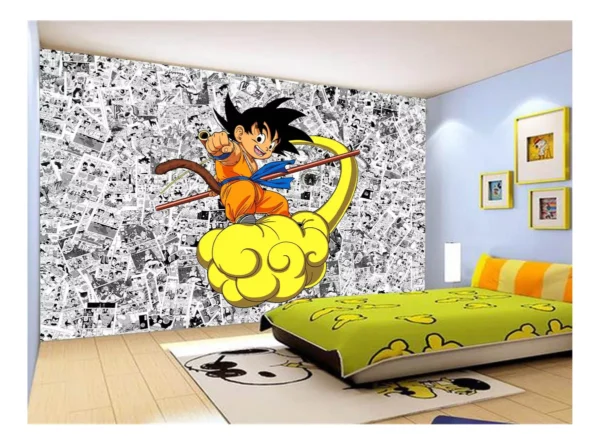 Papel De Parede Dragon Ball Goku Página Manga 7,5m² Dbz522