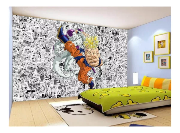 Papel De Parede Dragon Ball Goku Página Manga 7,5m² Dbz523