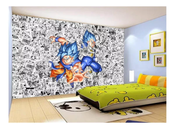 Papel De Parede Dragon Ball Goku Página Manga 7,5m² Dbz525