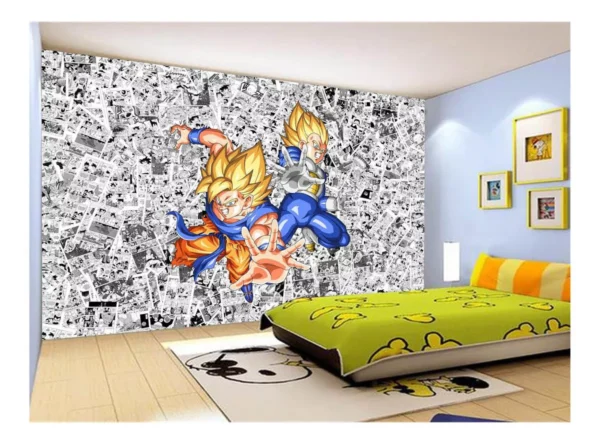 Papel De Parede Dragon Ball Goku Página Manga 7,5m² Dbz526