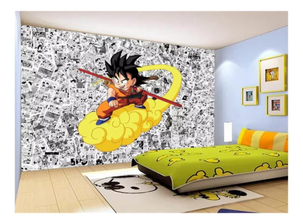 Papel De Parede Dragon Ball Goku Página Manga 7,5m² Dbz527