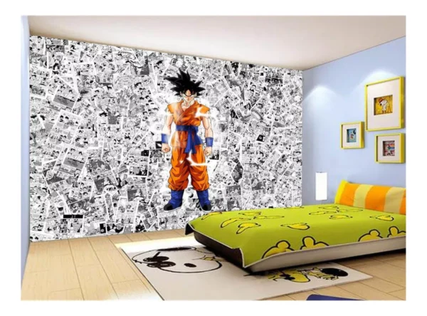 Papel De Parede Dragon Ball Goku Página Manga 7,5m² Dbz529