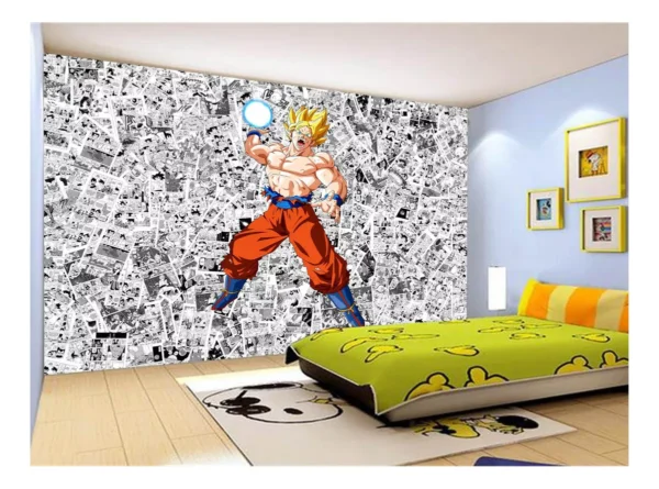 Papel De Parede Dragon Ball Goku Página Manga 7,5m² Dbz530