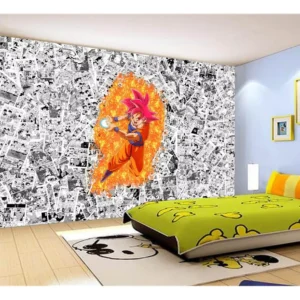 Papel De Parede Dragon Ball Goku Página Manga 7,5m² Dbz533