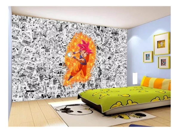 Papel De Parede Dragon Ball Goku Página Manga 7,5m² Dbz533