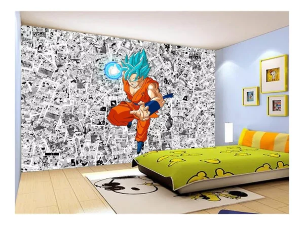 Papel De Parede Dragon Ball Goku Página Manga 7,5m² Dbz534